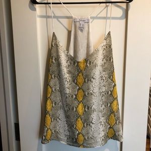 snakeskin print cami racer back